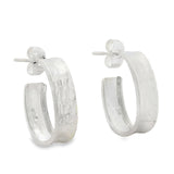 Arete de Plata Grueso Martillado